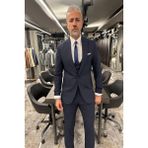 Fc Plus DÜZ YELEKLİ LACİVERT TAKIM ELBİSE - Lacivert - 52
