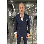 Fc Plus Ingiliz Yaka Aksesuarlı Premium Takım Elbise - Lacivert - 58
