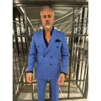 Fc Plus Kruvaze Takım Elbise - Saks - 6 Drop - 46