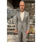 Fc Plus Pantolonu Ipli Keten Takım Elbise - Antrasit - 54