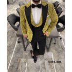 Fc Plus Yelekli Damatlık Takım Elbise - Sarı - 6 Drop - 50