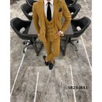 Fc Plus Yelekli Takım Elbise - Hardal - 48