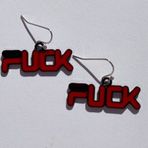 F*ck Yazılı Renkli Unisex Metal Küpe PYTKKP006