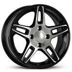 Fd-15281 6.0X15 4X100 Et35 67.1 Gloss Black Diamond Jant