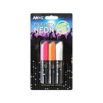 FD10B3-ND Yuz Boyasi Gece Parlayan 3'lu Blister, 3 Renk - standart