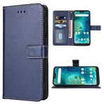 FDCWTSH Xiaomi Mi A2 Lite/Redmi 6 Pro ile Uyumlu Cüzdan Kılıf Bilek Kayışı Kordon Deri Flip Kapak Kart Tutucu Standı Cep Aksesuarları Telefon Kılıfları MiA2Lite Redmi6Pro Kadın Erkek Mavi
