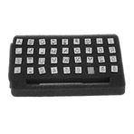Fdit 36 Adet Deri Damga Seti 26 Harfler 10 Sayılar Leathercraft Için Punch Die (6.5MM)