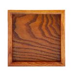 Fdit Ahşap Çay Tepsisi, Kare Masif Ahşap Çay Tepsisi Kahve Suşi Atıştırmalıklar Servis Tabağı Kafe Restoran Kahve Cupcake Dekoratif Akşam Yemeği Partisi için (30 x 30 cm)