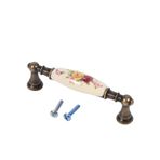Fdit Drop Griff seramik çekmece çekin antik bronz komodin elle boyanmış seramik düğmeler retro vintage kapı çekmece kulpları mutfak dolabı düğme için çok yönlü paket (2 #)