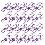 Fdit İçi Boş Metal Klipsler, Güçlü Kelepçe, Yeniden Kullanılabilir, Masaüstü Bilgisayarları Dekore Edin, Öğeleri Kolayca Organize Edin (PURPLE)