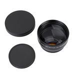 Fdit Kamera Lensi, 52 mm 2 X Büyütme HD Teleconverter Telefoto Lensi, 52 mm Montaj Kamera için, Alüminyum Alaşım Malzeme, Saklama Çantası ve Temizleme Bezi ile