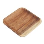 Fdit Kare Servis Tepsisi Servis Tepsisi - Servis Tabağı - Salaş Ahşap Şık Ana Restoran Kahve Masası için Kahverengi (20 x 20 x 2 cm)
