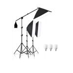 fdox Ürün Reklam Moda Stüdyo Youtube Vlog Tiktok Canlı Yayın için 50x70cm Softbox 3 lü Sürekli Işık Seti