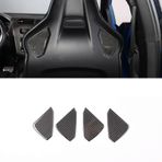 FDWPJYO Seat Leon 2008-2012 için, siyah karbon fiber iç donanım seti, gösterge paneli konsolu, vites kolu kaplaması, dekorasyon, kaplama, dekoratif çıkartma