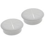 FDXGYH 2-3/8 inç (60mm) ABS Masa Grommet 2 adet Masaüstü Kablo Delik Kapağı Plastik Gromet Ev ve Ofis Masaüstü Tel Organizatör [Beyaz]