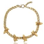 FEATHER ALTIN KAPLAMA CHOKER KOLYE