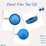 Febern Premium Bio Granit Alüminyum Döküm Nisch Tava Seti (Klasik Mavi)