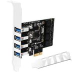 FebSmart PCIE 4 Bağlantı Noktalı Süper Hızlı 5Gbps USB 3.0 Genişletme Kartı, Windows 11, 10, 8.x, 7, Vista, XP Masaüstü Bilgisayarlar, Dahili FebSmart Kendinden Güç Teknolojisi, Ek Güç Kaynağına Gerek