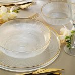 Fecra Loren 18 Parça Gold Fileli Yemek Takımı