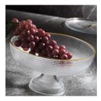 Fecra Loren Altın Yaldızlı Şeffaf Ayaklı Kase