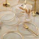 Fecra Loren Gold Fileli 16 cm 6'lı Pasta Tabağı Seti