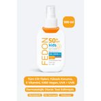 fedon Kids SPF 50 Çocuk Bebek Güneş Kremi 100 ml Suya Dayanıklı Hipoalerjenik Parfümsüz Göz Yakmayan