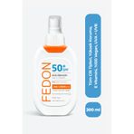 fedon SPF 50 Faktör Güneş Kremi 200 ml Yüksek Koruma Vegan Leke Karşıtı Suya Dayanıklı Vitamin B Kolajen