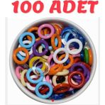 Fedu Cosar Güvercin Ayak Bileziği Simit 100 Adet Karışık Renk Güvercin Halka
