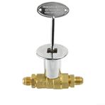 Feegow 1/2 "Düz Çeyrek Dönüşlü Kapatma Valfi Kiti - Kilitli Pirinç Gazlı Yangın Havzası 1/2" Ev Yapımı Yangın, Şömine, Yangın Kasesi için Kontrol Vanası