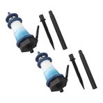 Feegow 2'li Paket Güneş Feneri Bahçe Işıkları, Veranda Çim Yard Yolu için Reçine Dış Mekan Dekoratif Lamba, Hava Koşullarına Dayanıklı Peyzaj Aydınlatma Seti, Alacakaranlıkta Otomatik Açık