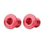 Feegow Alüminyum Alaşımlı Bisiklet Arka Attırıcı Askı Cıvataları M10xP1.0 Zincir Gerdiricileri ve Kuyruk Kancası Kurulumu için Montaj Vidaları, 15 mm Uzunluk, Siyah/Kırmızı/Mor/Gümüş (Kırmızı)