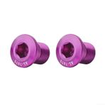Feegow Alüminyum Alaşımlı Bisiklet Arka Attırıcı Askı Cıvataları M10xP1.0 Zincir Gerdiricileri ve Kuyruk Kancası Kurulumu için Montaj Vidaları, 15 mm Uzunluk, Siyah/Kırmızı/Mor/Gümüş (Mor)