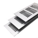 Feegow Alüminyum Havalandırma Kapağı, Alüminyum Alaşımlı Havalandırma Izgarası, Gümüş Panjurlu Izgara, Bilgisayar Dolapları İçin (80x200mm)