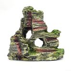 Feegow Balık Tankı Rockery Gizleme Mağara for DEKORasyon Balık Tankı, Akvaryum Dağ Kaya Manzaralı Mağara Ağacı Köprü Balık Tankı Süs Rockery for DEKOR