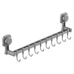 Feegow Duvara Monte Havlu Tutacağı, Banyo için Vantuzlu Havlu Bar Rayı, Mutfak Duvarları, Çıkarılabilir ve Ayarlanabilir Ev için Yer Tasarruflu Düzenleyici (50 cm)