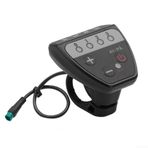 Feegow E-Bike Akıllı Metre LED Ekran Ölçer, 36 V 48 V 5 Pin Konnektör, IP65 Su Geçirmez Bisikletler Hız Göstergesi ve Işık Kontrol Cihazı 22,2 mm Gidon ile Uyar
