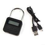 Feegow LCD Ekranlı Dijital Zamanlayıcı Kilidi, Ağır Hizmet Elektronik Zaman Kilidi, Alarm Hatırlatma, USB Şarj Edilebilir, Sıçrama Korumalı (siyah)