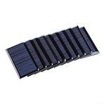 Feegow Mini Güneş Paneli Hücresi 5V 60MA 0.3W 68X36mm DIY Elektrik Enerjisi Projesi İçin 10'lu Paket, DIY Mini Polikristal Güneş Panelleri Hücreleri (10'lu Paket)