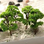 Feegow Model Ağaçlar, 10 Adet 9cm HO OO Ölçekli Model Ağaçlar Tren Demiryolu Düzeni Diorama Manzara