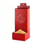 Feegow Otomatik Dış Mekan Kümes Hayvanları Besleyici-Metal Kanatlı Besleyici Tavuk Besleyiciler Bıldırcın Tavukları İçin Asılı Tavuk Besleyici Teknesi Ördekler (Kırmızı)