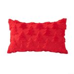 Feegow Peluş Noel Ağacı Kırlent Kılıfı 45,7 x 45 cm, Noel Dekoratif Kırlent Kılıfları Tatil Partisi Dekoru için Kare Yastık Kılıfı (kırmızı 30 x 50)