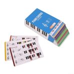 Feegow Piyano akor Flashcards seti, 120 adet for RENK kodlu kartlar 88 anahtar elektronik klavye, müzik teorisi eğitim aracı yeni başlayanlar çocuklar öğretmenler için
