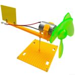 Feegow Rüzgar türbini jeneratör kiti DC fırçasız motor tutucu DIY bıçaklar, sallanan kuyruk tasarımı ev bahçe eğitim fizik bilimi projeleri için