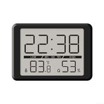 Feegow Sıcaklık ve Nem Monitörlü Dijital Çalar Saat, Manyetik Emiş Duvar veya Masa Üstü Yerleştirme, 12/24H Formatında, Santigrat/Fahrenheit Anahtarı (siyah)