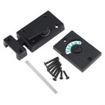 Feegow Siyah Çinko Alaşımlı Banyo Kapı Gösterge Kilidi, WC Tuvalet Duşu için Boş Nişanlı Gizlilik İşareti, Hırsızlığa Karşı Döküm Donanım, 85x38mm
