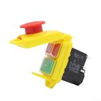Feegow Su geçirmez Elektromanyetik Push Button Anahtarı, 5Pin Elektromanyetik Düğme ON/Off Start Stop Switch, Torna Makinesi için KJD17B Buton Anahtarı