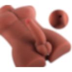 Feel Shop Girişli 16 Cm Yapay Penis Erkek Zenci Realistik Manken Yarım Vücut Dildo
