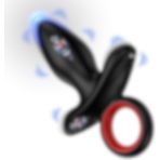 Feel Shop Şarjlı Tutma Aparatlı Güçlü Titreşimli Plug 2 In 1 Çift Motorlu Perine Pros-Tat Masaj Vibratör