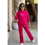 FEEL STYLE Kız Çocuk Eşofman Takımı Baskılı - 3 I?plik Kışlık Kalın Yumuşak
