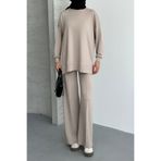 Feela Moda Kadın Modal Penye Oversize Tesettür Tunik Takım 2020